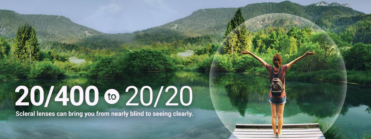 Ad for scleral contact lenses